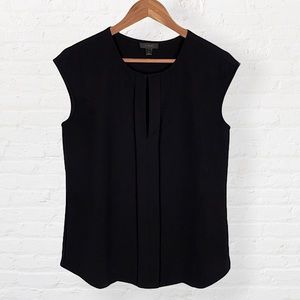 J. Crew Black Split Neck Sleeveless Blouse 4